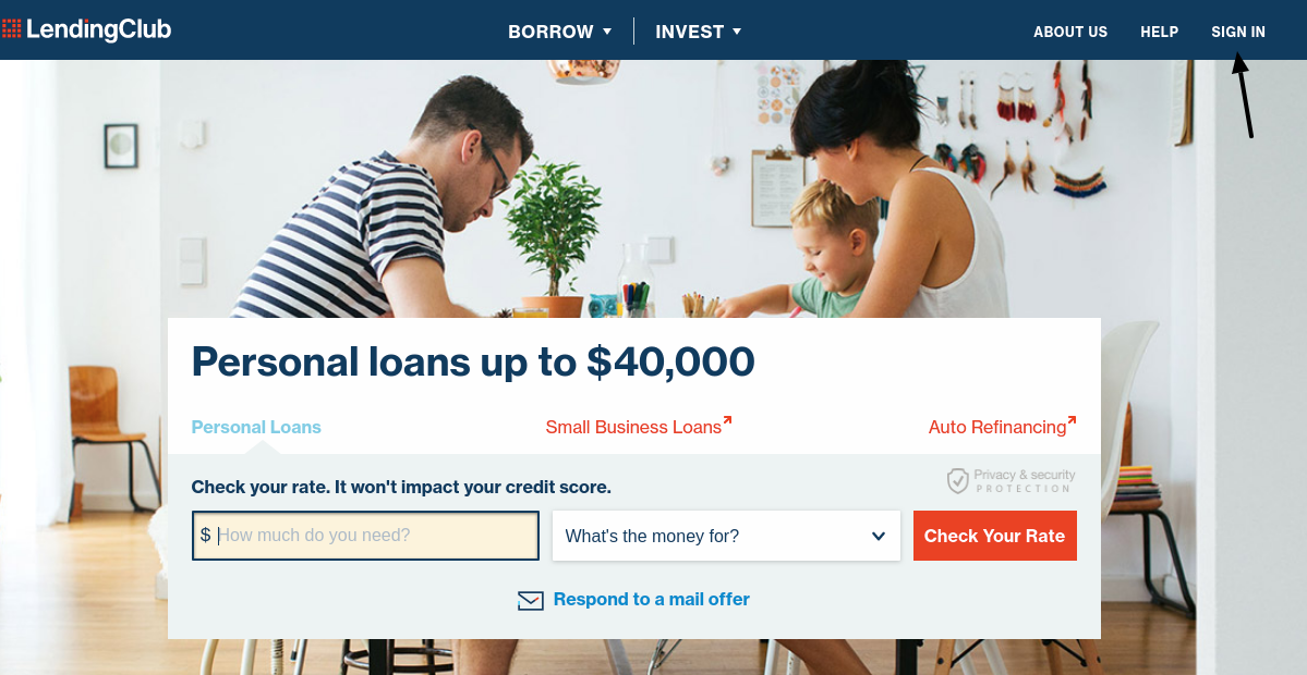 LendingClub Personal Loan Login