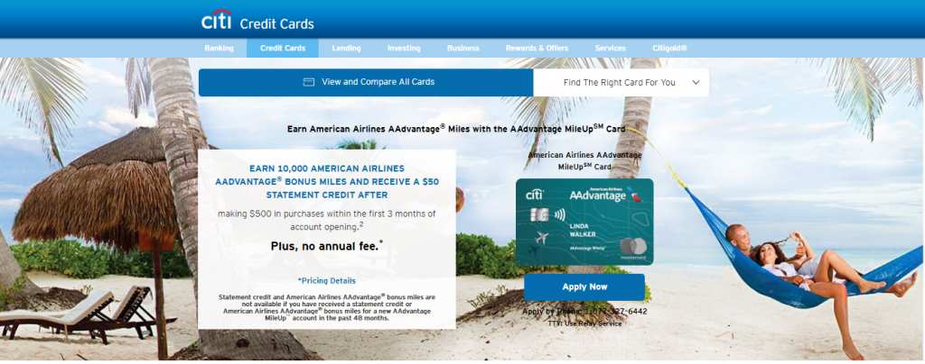 www.citi.com/credit-cards - Citi Aadvantage Credit Card Login