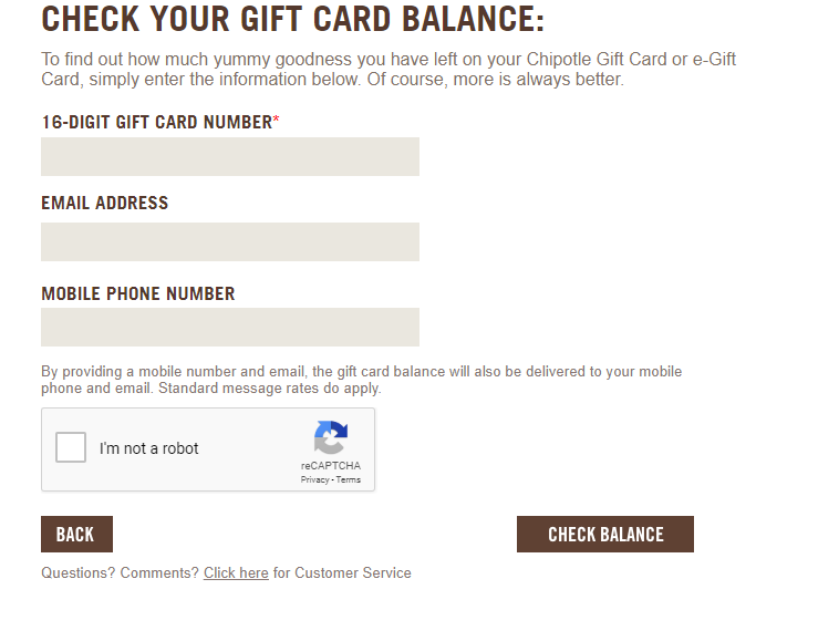 Chipotle eGift Card Purchase