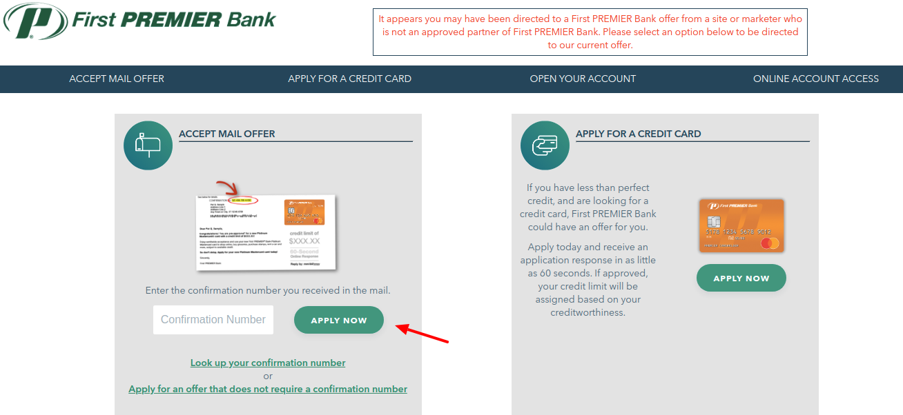 First PREMIER Bank Credit Card Apply
