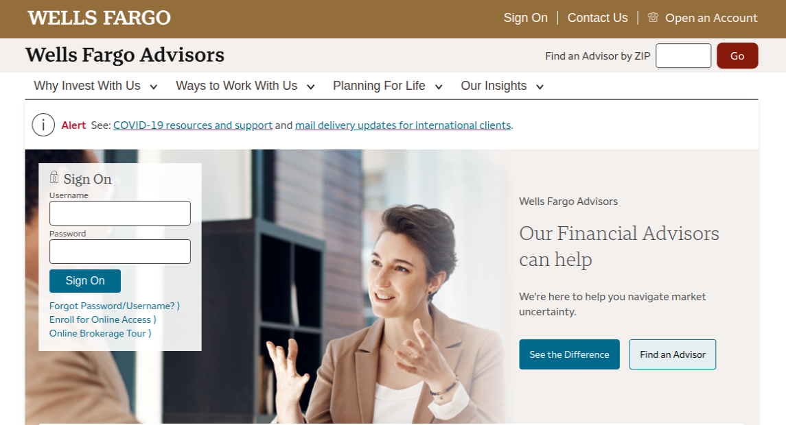 wells fargo login