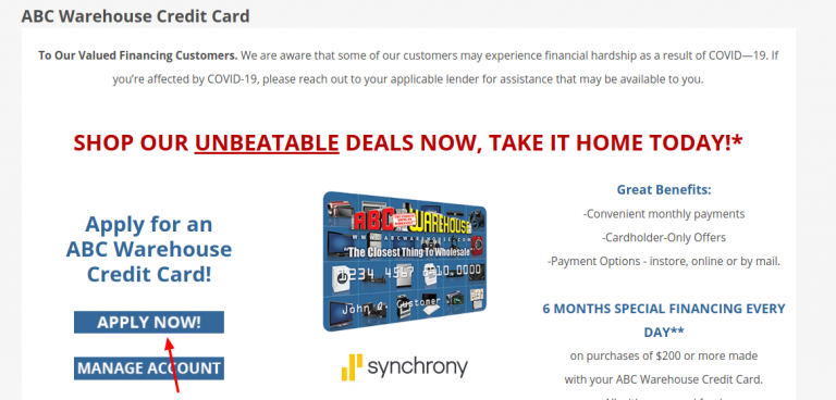 Www abcwarehouse abc warehouse credit card Login To Your ABC