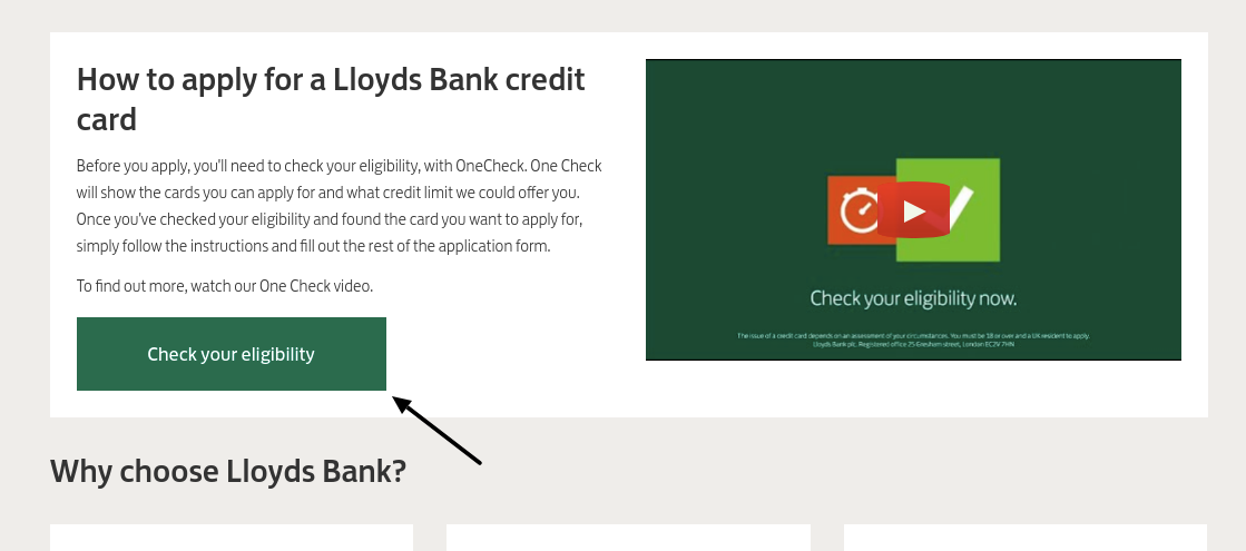 lloyds bank credit card application