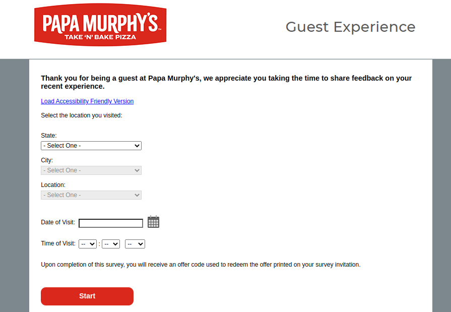 papa murphy survey